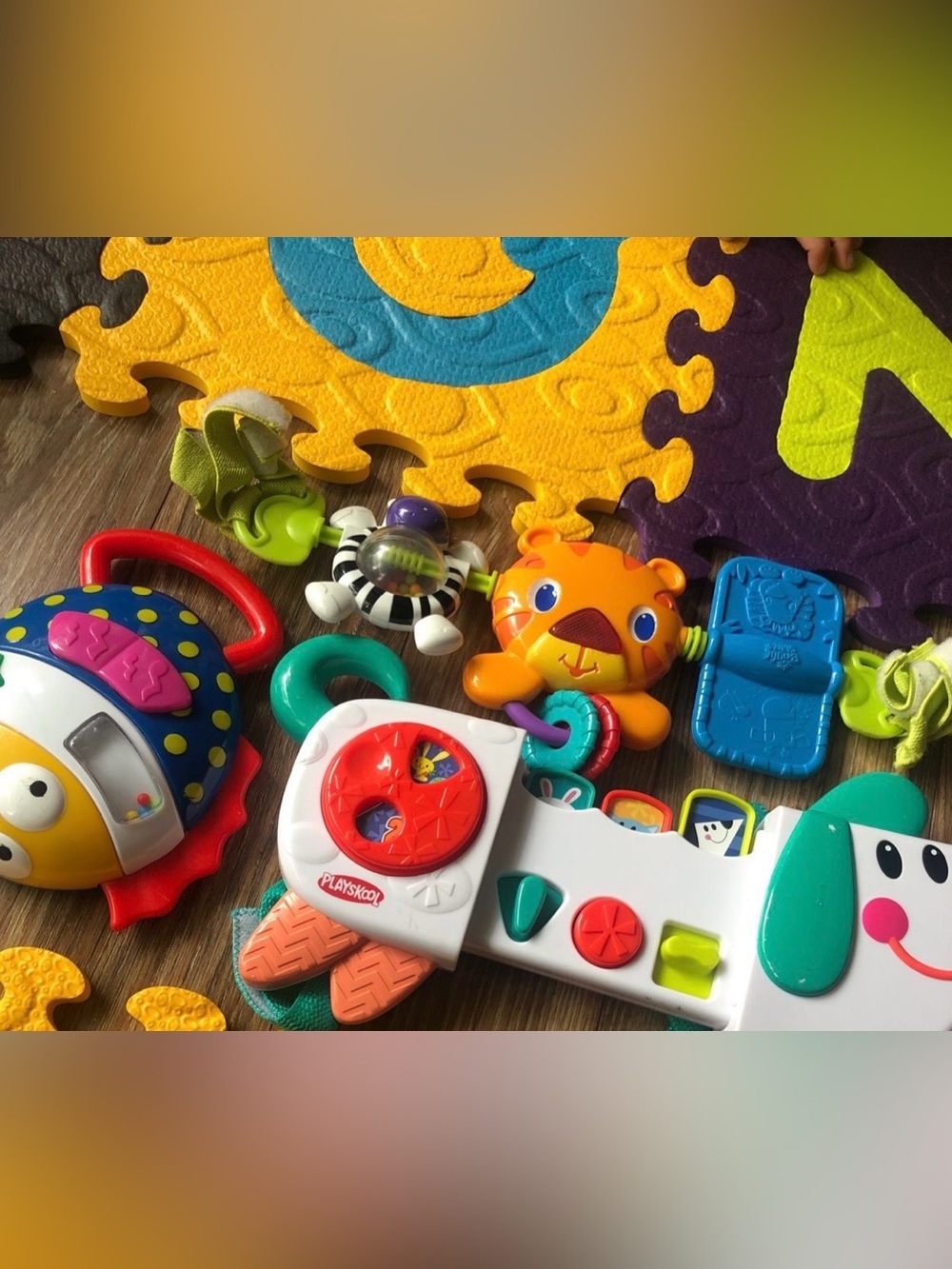 Multi-Activity Baby Toy Bar Set and Musical Fish Rattle